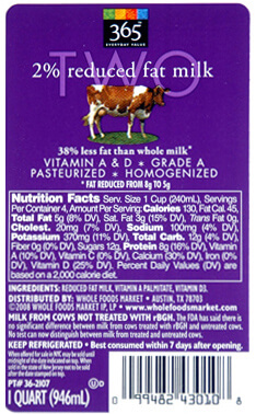Custom Milk Label by Apogee Industries