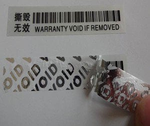 Label with Tamper Evident Adhesive