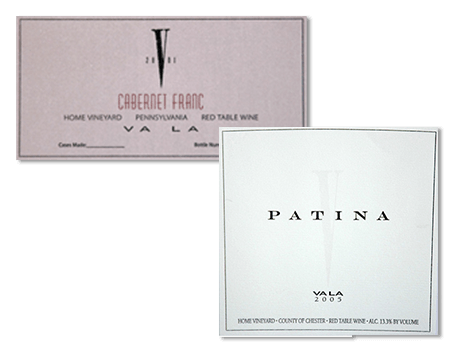 Examples of wine labels by Apogee Industries