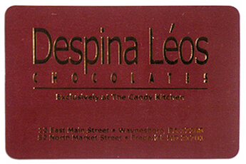 Chocolate label, created by Apogee